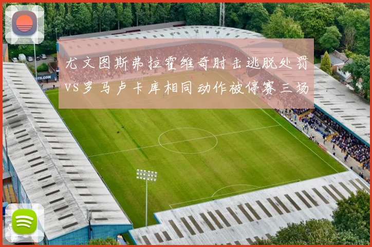 尤文图斯弗拉霍维奇肘击逃脱处罚vs罗马卢卡库相同动作被停赛三场，意甲纪律委员会处罚双标